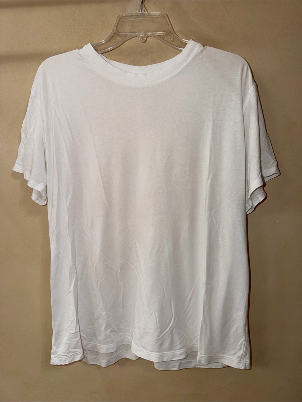 Women’s Lululemon Active White Short Sleeve Top Size 8 Workout Casual Multi Look